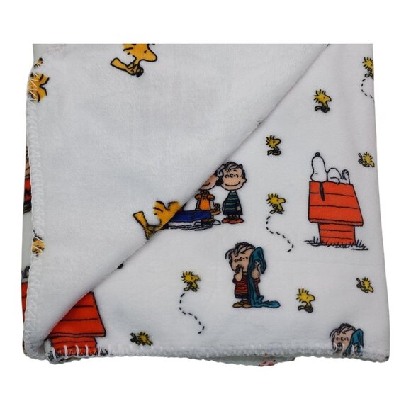 Peanuts 75th Anniversary Throw Blanket 50" x 70" Polyester Snoopy & Woodstock De - Picture 11 of 14